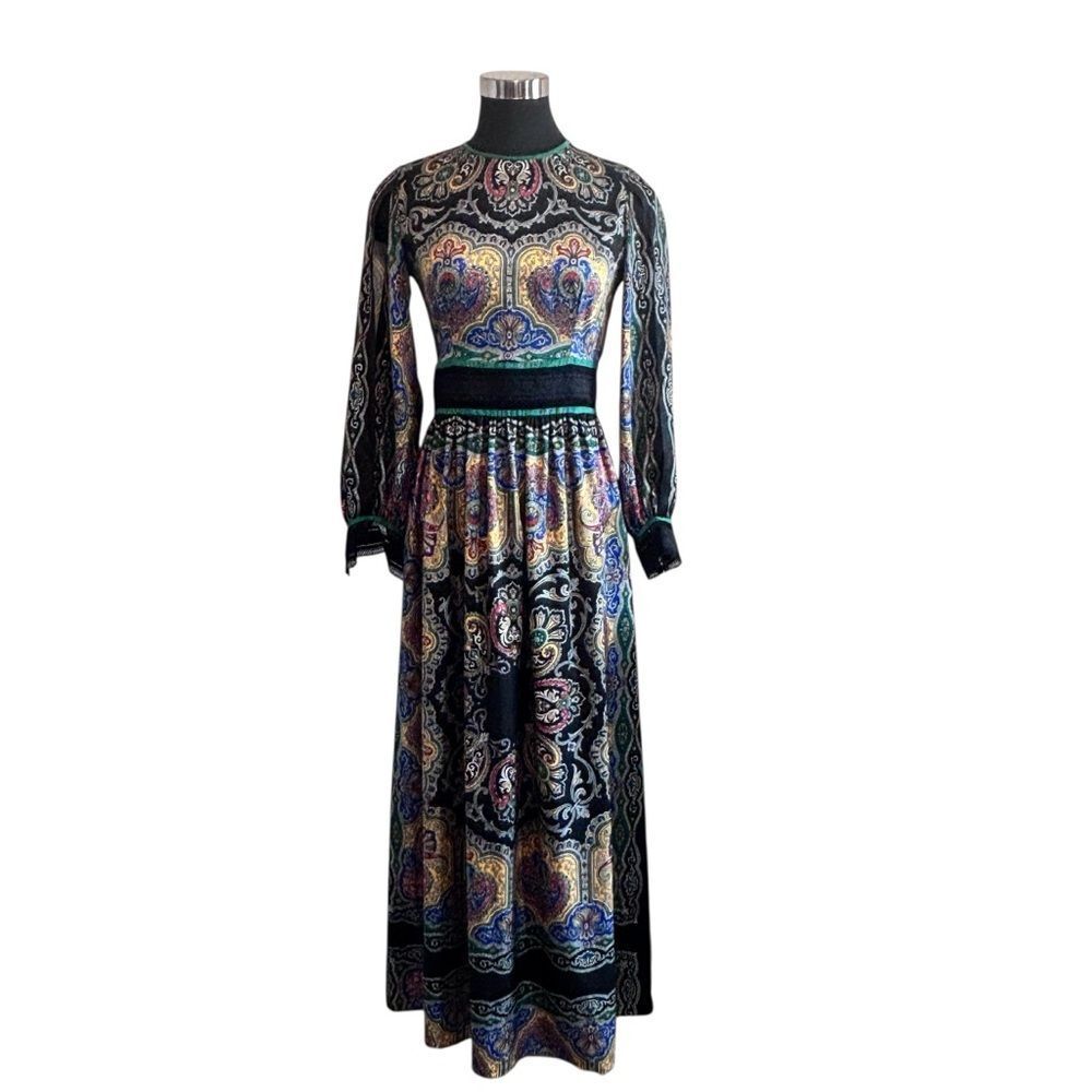 Sandro Multicolor Paisley Maxi Dress